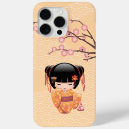 Ume Kokeshi Pop - Japanse Perzik Geisha Meisje iPhone 15 Pro Max Hoesje