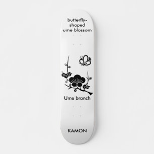 Ume tak en schaduwvlinder-vormige ume bloesem persoonlijk skateboard