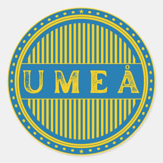 Umeå City Pride Emblem – Swedish Identity Ronde Sticker (Voorkant)