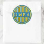 Umeå City Pride Emblem – Swedish Identity Ronde Sticker (Tas)