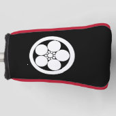 Umebachi-achtige pruimen bloesem in een cirkel golfheadcover (Voorkant)