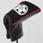Umebachi-achtige pruimen bloesem in een cirkel golfheadcover (3/4 voorkant)