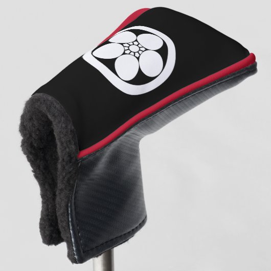 Umebachi-achtige pruimen bloesem in een cirkel golfheadcover (3/4 voorkant)