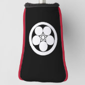 Umebachi-achtige pruimen bloesem in een cirkel golfheadcover (Draai 90)