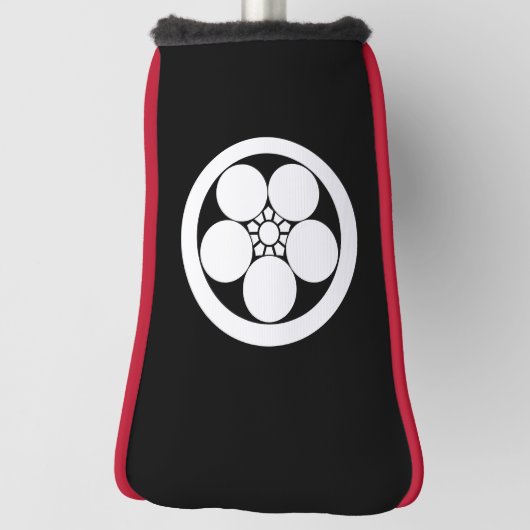 Umebachi-achtige pruimen bloesem in een cirkel golfheadcover (Draai 90)