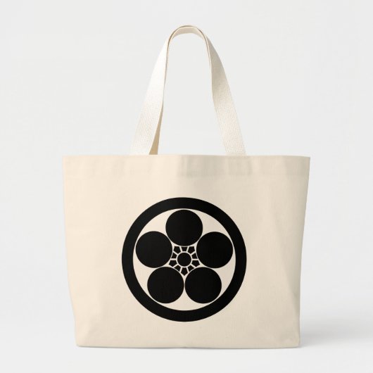 Umebachi-achtige pruimen bloesem in een cirkel grote tote bag (Voorkant)
