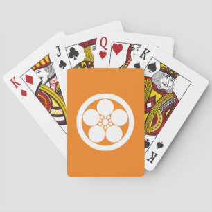 Umebachi-achtige pruimen bloesem in een cirkel pokerkaarten
