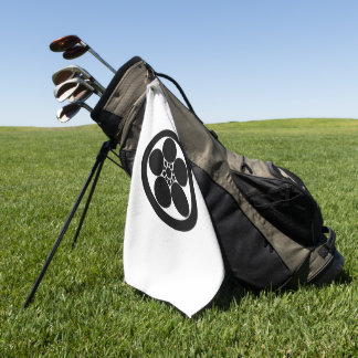 Umebachi-stijl pruimenbloesem in een cirkel Golf H Golfhanddoek