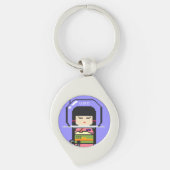 Umeko Space Colony NFT #47 Sumi keychain (Voorkant)
