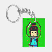 Umeko Space Colony NFT #66 Ohana keychain キーホルダー (Voorkant Links)