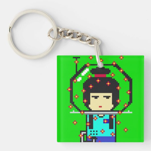 Umeko Space Colony NFT #66 Ohana keychain キーホルダー (Voorkant)