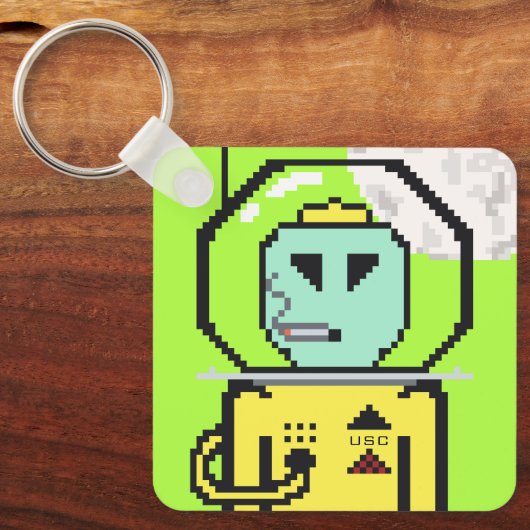 Umeko Space Colony NFT #8 Regen sleutelhanger (Voorkant)