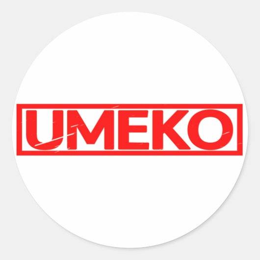 Umeko-stempel Ronde Sticker (Voorkant)