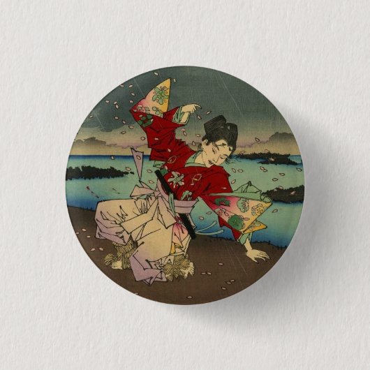 Umewaka aan de Sumida rivier (2:3) Ronde Button 3,2 Cm (Voorkant)