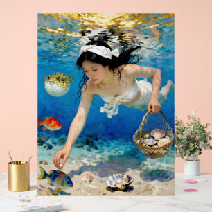 Umi Blossom – Een oceaanportret Acryl Bord