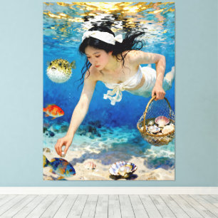 Umi Blossom – Een oceaanportret Canvas Afdruk