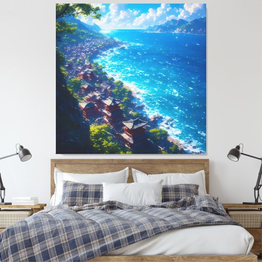 Umi no Yume "Dromen van het Zee" Canvas Afdruk (Insitu (Slaapkamer))