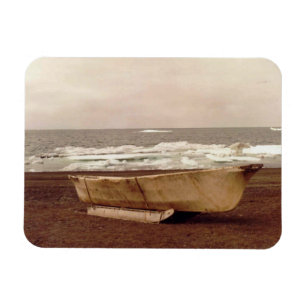 Umiak Walrus Skin Whalers Boat Foto gedrukt Flex Magneet