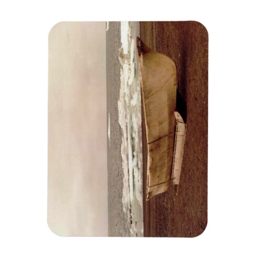 Umiak Walrus Skin Whalers Boat Foto gedrukt Flex Magneet (Verticaal)