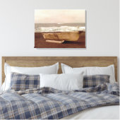 Umiak, Walrus Skin Whalers Boat Pt. Barrow Alaska Canvas Afdruk (Insitu (Slaapkamer))