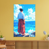 Umibe no Seijaku – Zee Rust Canvas Afdruk (Insitu (Woonkamer))
