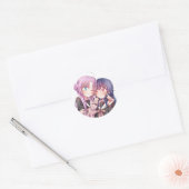Umika x Yuu | Stardust Telepath | Ronde Sticker (Envelop)