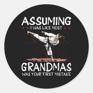 Uming ik was zoals de meeste oma's eerste fout kar ronde sticker