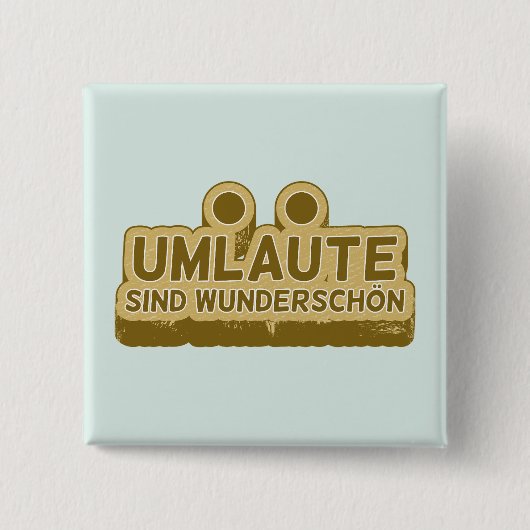 UMLAUT Duits taaldocent of student Vierkante Button 5,1 Cm (Voorkant)