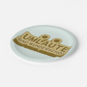 UMLAUT leert Duitse taal Papieren Bordje (Gekanteld)