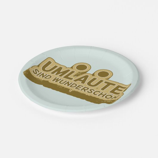 UMLAUT leert Duitse taal Papieren Bordje (Gekanteld)