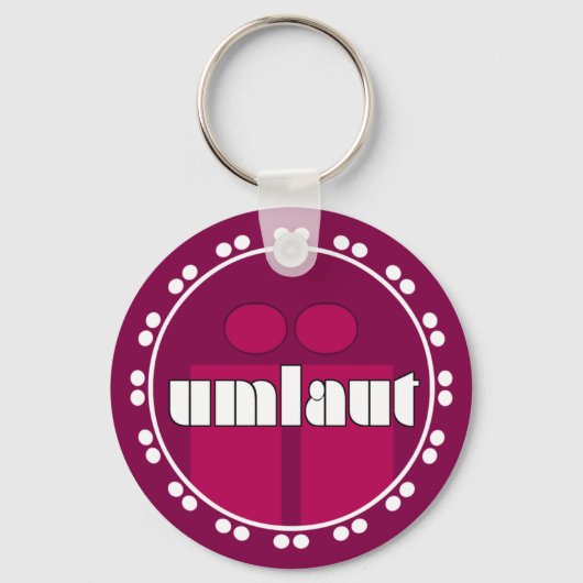 Umlaut Rondell Sleutelhangers - Frambozen (Voorkant)