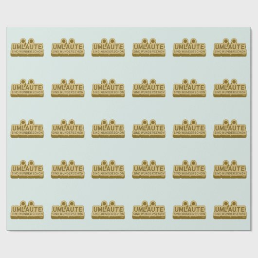 Umlaute sind wunderschön Duitse taal UMLAUT Cadeaupapier (Vlak)