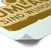 Umlaute sind wunderschön Duitse taal UMLAUT Poster (Hoek)