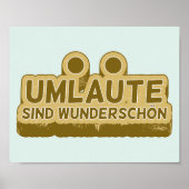 Umlaute sind wunderschön Duitse taal UMLAUT Poster (Voorkant)