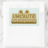 Umlaute sind wunderschön Duitse taal UMLAUT Rechthoekige Sticker (Tas)