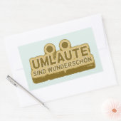 Umlaute sind wunderschön Duitse taal UMLAUT Rechthoekige Sticker (Envelop)