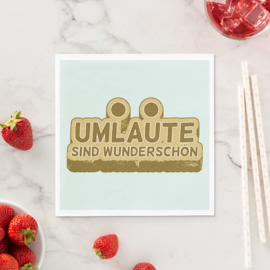 Umlaute sind wunderschön Duitse taal UMLAUT Servet (Insitu)