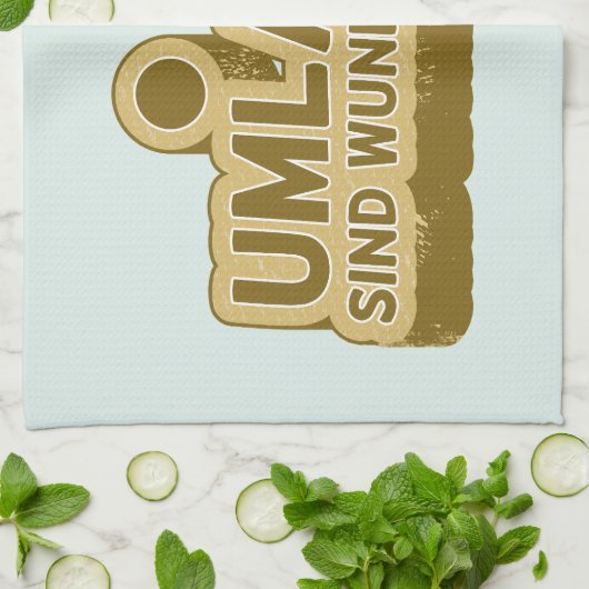 Umlaute sind wunderschön Duitse taal UMLAUT Theedoek (Gevouwen)