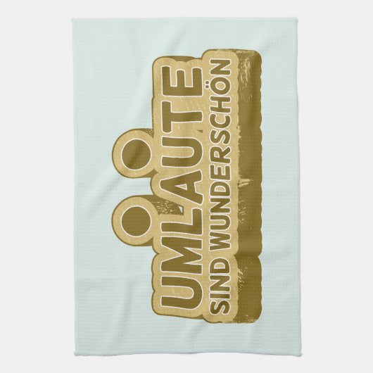 Umlaute sind wunderschön Duitse taal UMLAUT Theedoek (Verticaal)