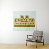 Umlaute sind wunderschön Duitse taal UMLAUT Wandkleed (In Situ (horizontaal))
