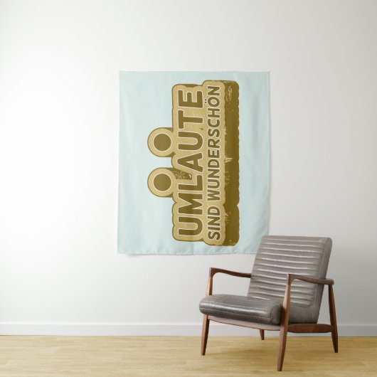 Umlaute sind wunderschön Duitse taal UMLAUT Wandkleed (In situ)