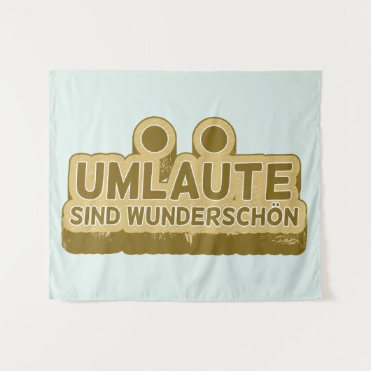 Umlaute sind wunderschön Duitse taal UMLAUT Wandkleed (Voorkant (horizontaal))