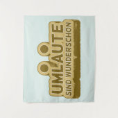 Umlaute sind wunderschön Duitse taal UMLAUT Wandkleed (Voorkant)