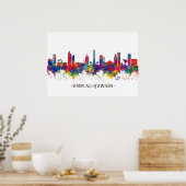 Umm al-Quwain UAE Skyline Poster (Keuken)