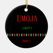 Umoja - Kwanzaa Dag 1 | Versiering Keramisch Ornament (Voorkant)