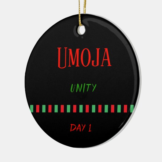 Umoja - Kwanzaa Dag 1 | Versiering Keramisch Ornament (Links)