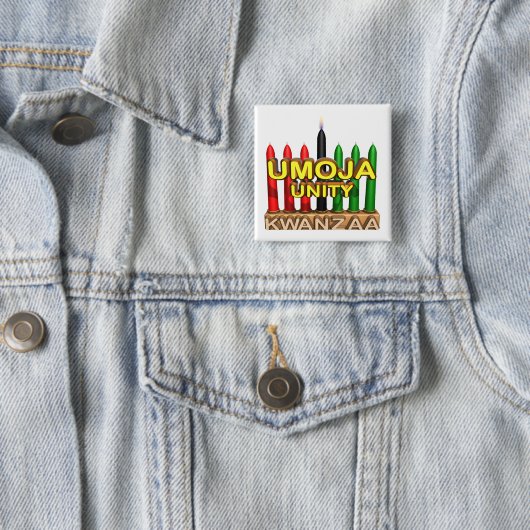 Umoja Vierkante Button 5,1 Cm (In situ)