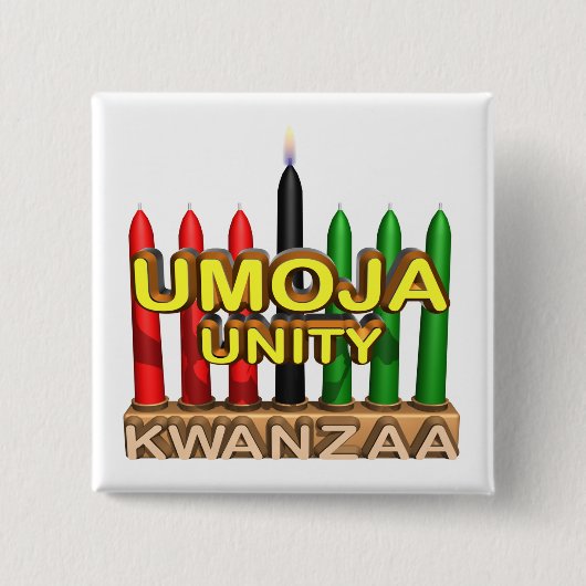 Umoja Vierkante Button 5,1 Cm (Voorkant)
