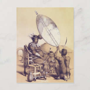 Umpanda de koning van de Amazulu, 1849 Briefkaart
