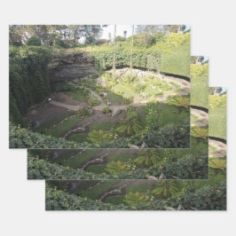 Umpherston Sinkhole Verborgen Heiligdom Papierblad Inpakpapier Vel